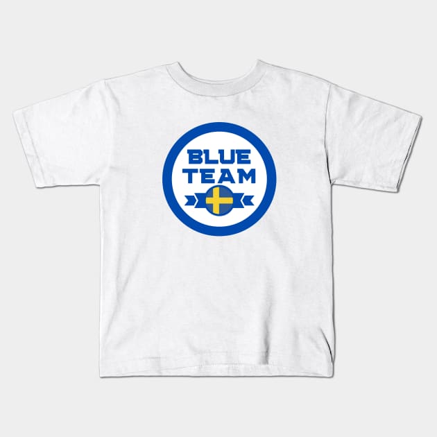 Cybersecurity Blue Team Sweden Gamification Badge CTF Kids T-Shirt by FSEstyle